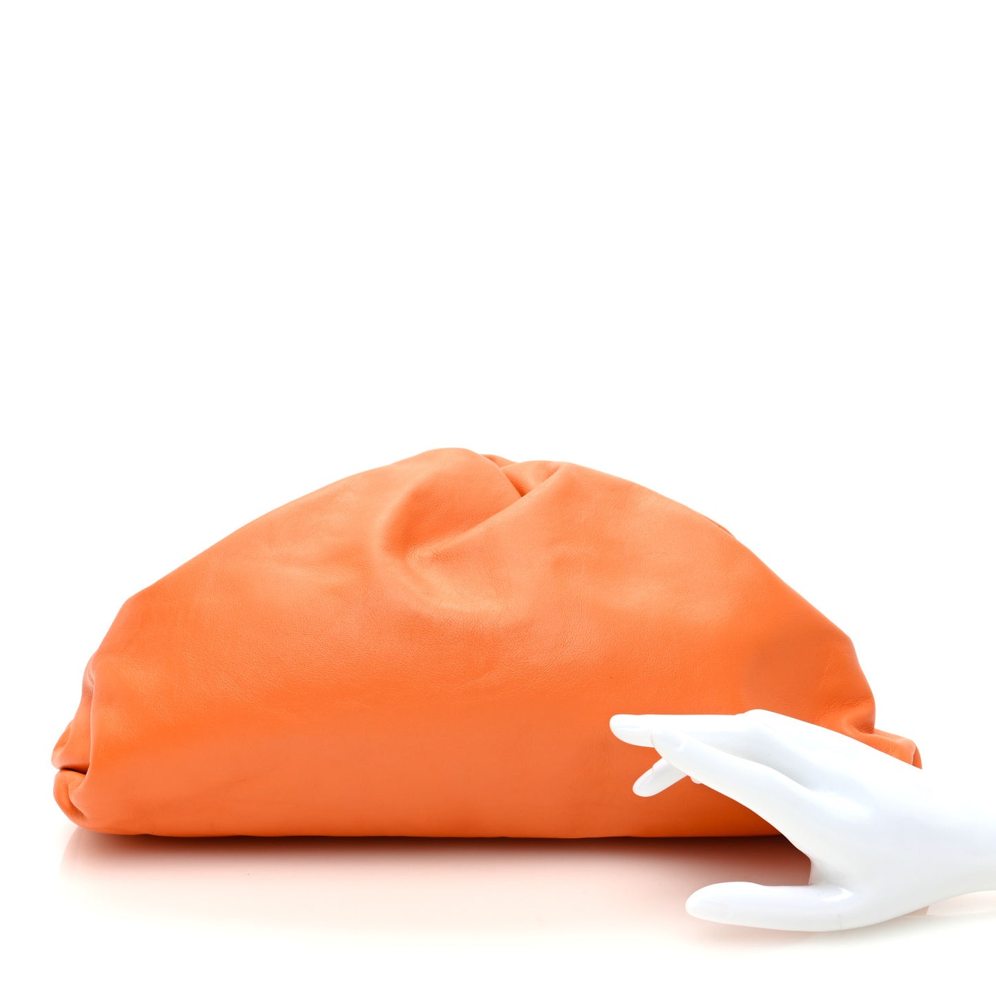 Smooth Butter Calf The Pouch Oversized Clutch Burnt Orange