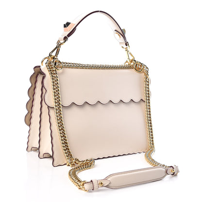 Fendi Vitello Liberty Scalloped Studded Kan I Shoulder Bag Camelia 3 of 9