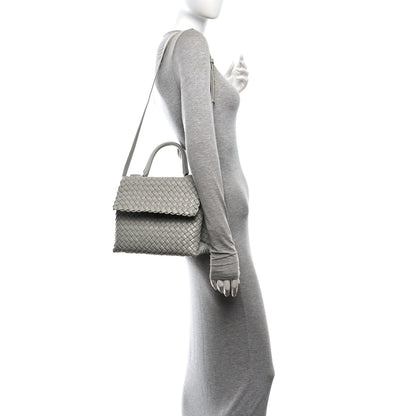 Bottega Veneta Nappa Intrecciato Patti Top Handle Bag Agate Grey 2 of 10
