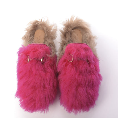 Gucci Merino Wool Womens Princetown Slippers 37.5 Raspberry Lipstick Natural 5 of 10