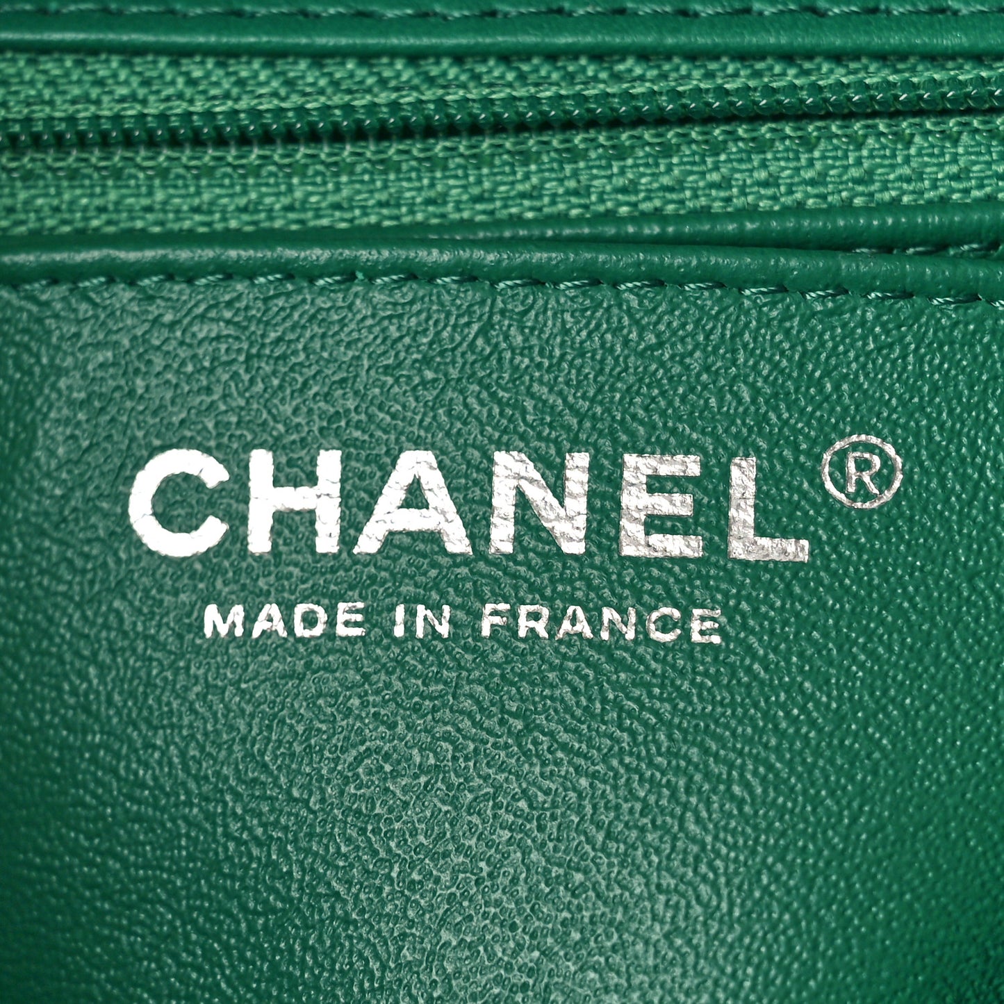 Lambskin Quilted Mini Square Flap Green