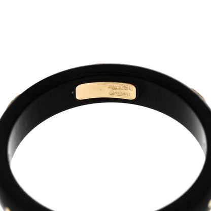 Gucci 18K Yellow Gold Synthetic Corundum Icon Ring 52 6 Black 5 of 7