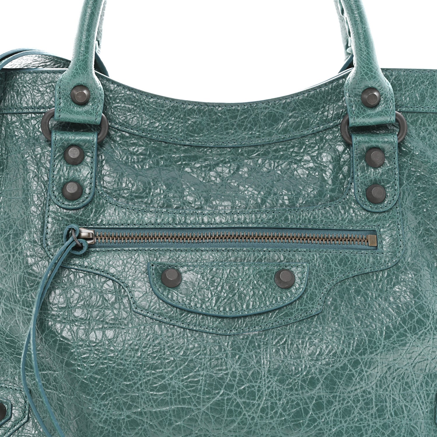 Balenciaga Arena Lambskin Classic Hardware Medium Le City Dark Emerald 8 of 10