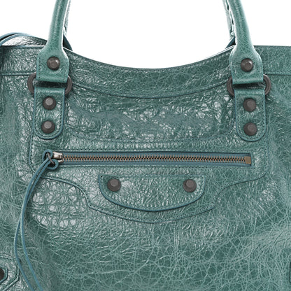 Balenciaga Arena Lambskin Classic Hardware Medium Le City Dark Emerald 8 of 10