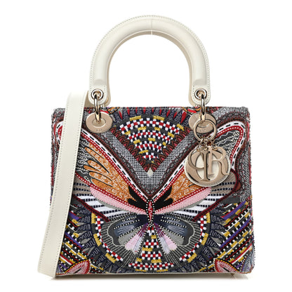 Christian Dior Calfskin Embroidered Butterfly Medium Lady Dior Multicolor 1 of 4
