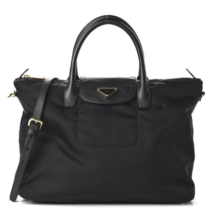 Prada Tessuto Nylon Saffiano Tote Black 1 of 9