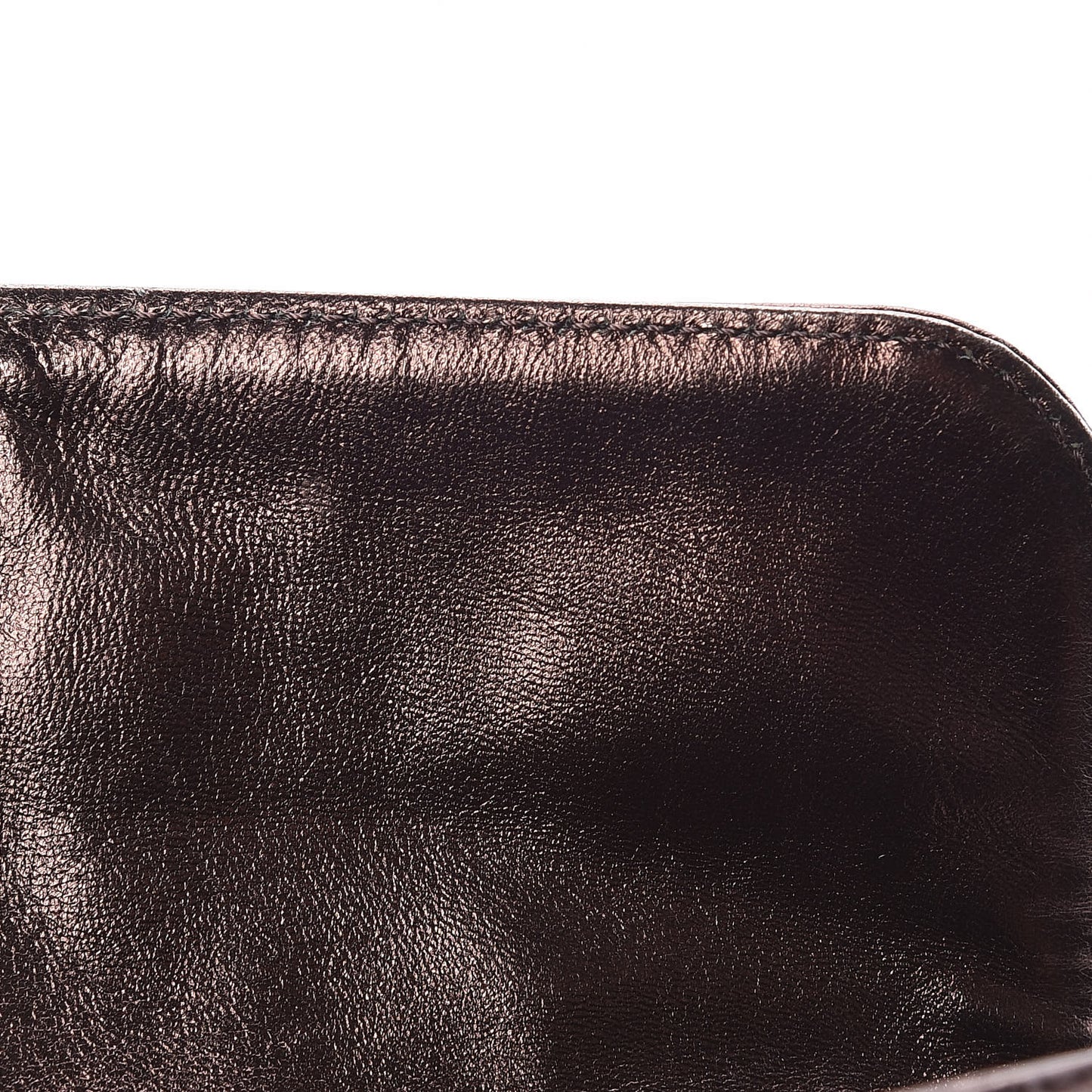 Metallic Calfskin FF Embossed Small Chef Shoulder Bag Bronze