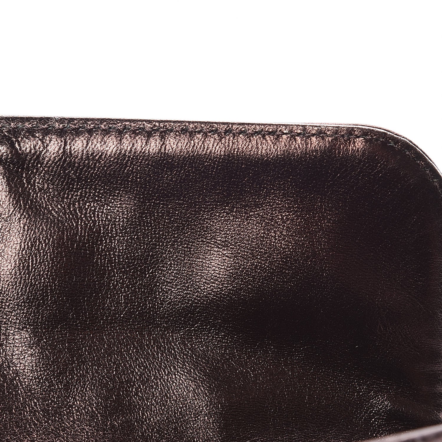 Fendi Metallic Calfskin FF Embossed Small Chef Shoulder Bag Bronze 9 of 15