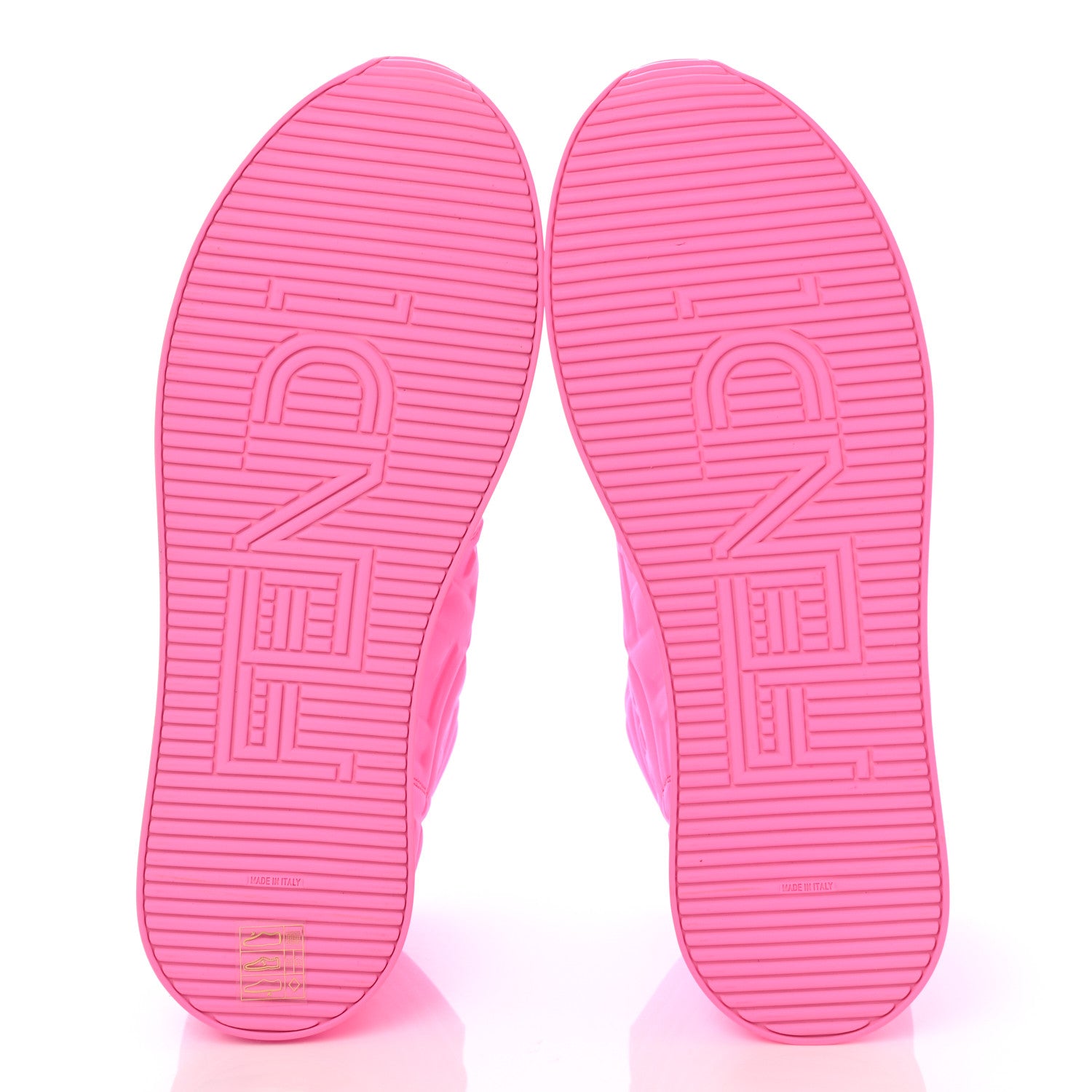 Fendi X NICKI MINAJ Lycra Macro FF Embossed Prints On High Top Sneakers 40 Pink 5 of 8