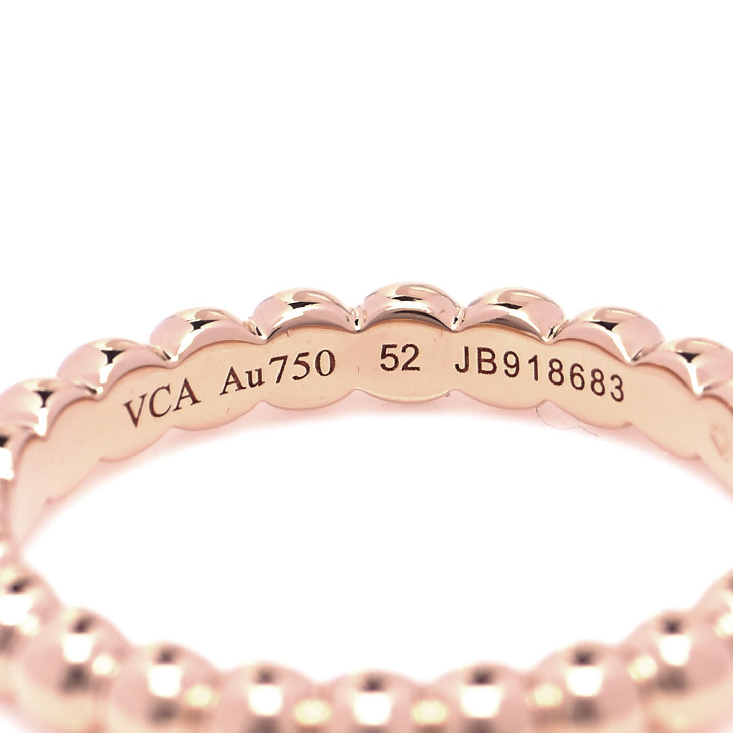 18K Rose Gold Medium Perlee Ring 52 6