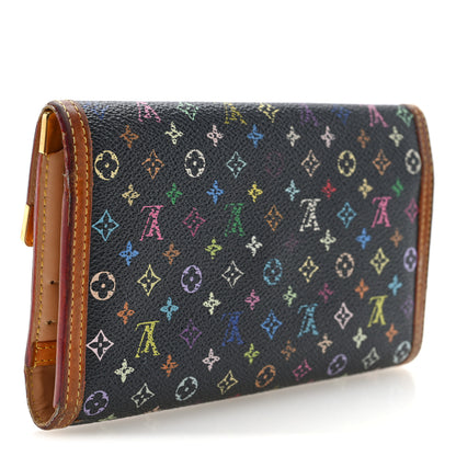 Louis Vuitton Monogram Multicolor Porte Tresor International Wallet Black 3 of 8