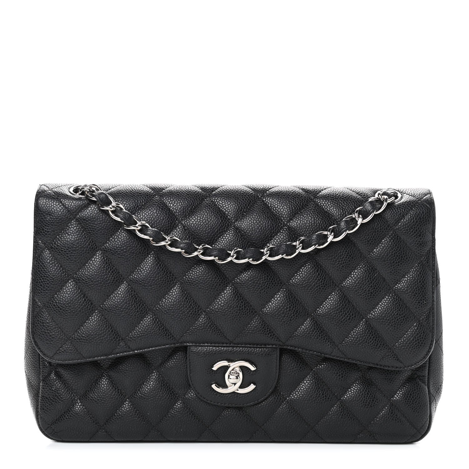 Chanel Caviar Quilted Jumbo Double Flap Black 1 of 18