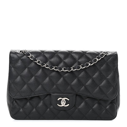 Chanel Caviar Quilted Jumbo Double Flap Black 1 of 18