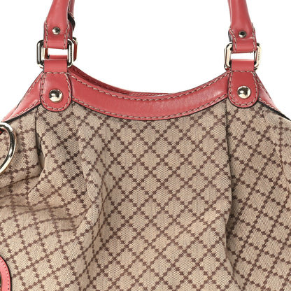 Gucci Monogram Margaux Calfskin Medium Sukey Tote Coral 7 of 11