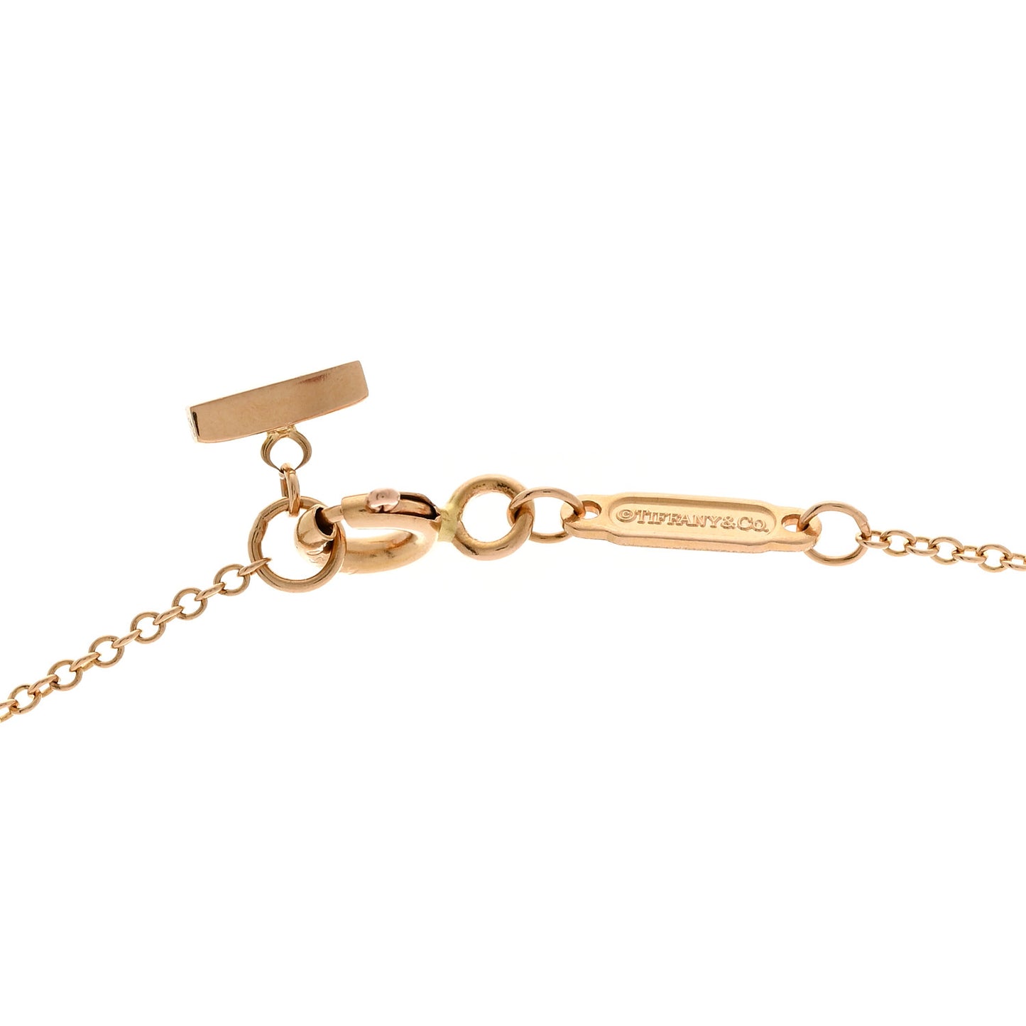 18K Rose Gold Small T Smile Pendant Necklace