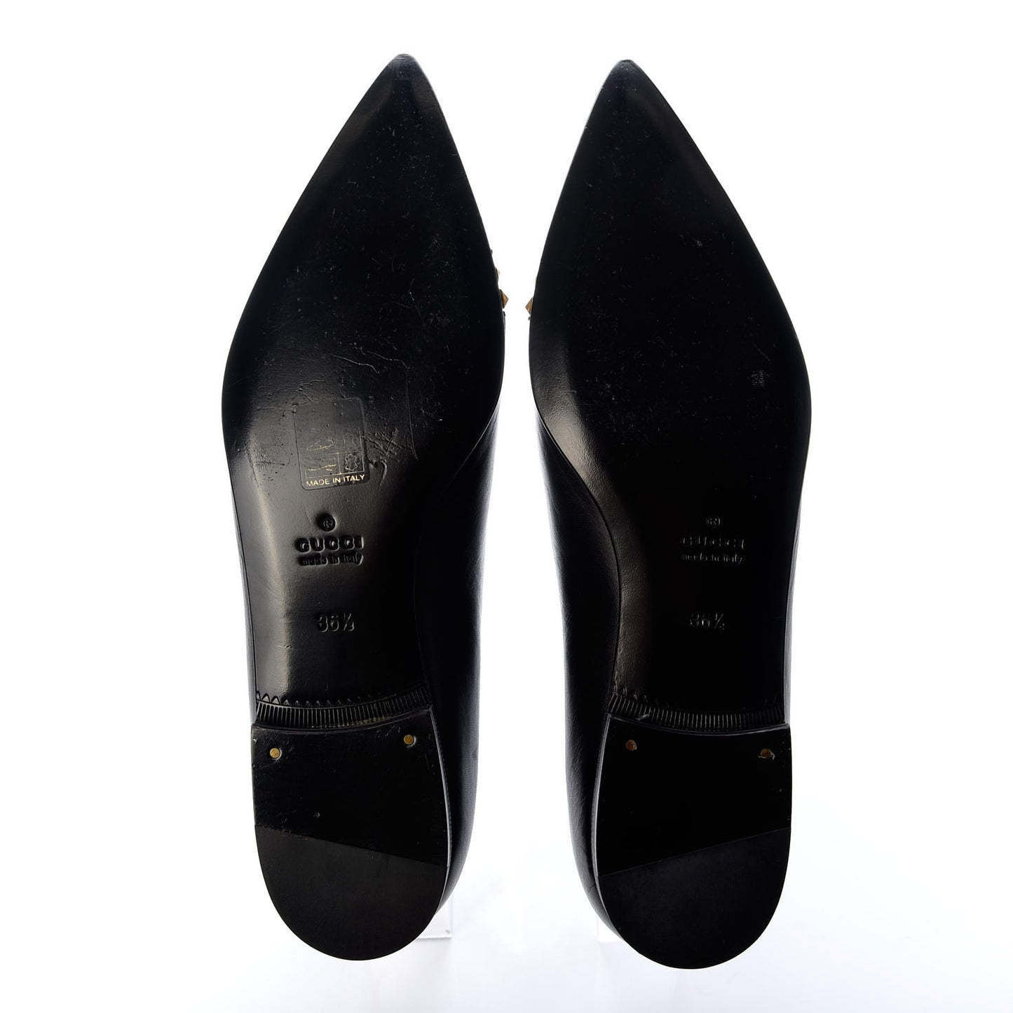 Calfskin Studded Lace Up Oxford 36.5 Black