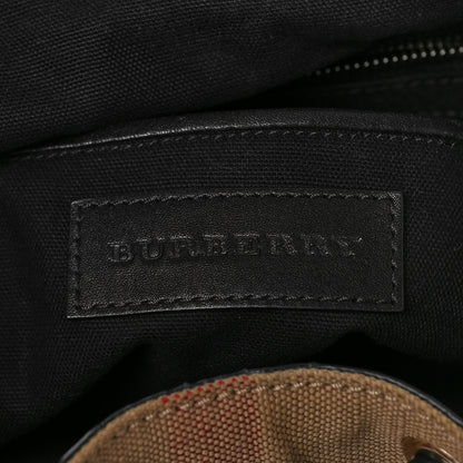 Burberry Canvas Mega Check Medium Rucksack Backpack Black 6 of 8
