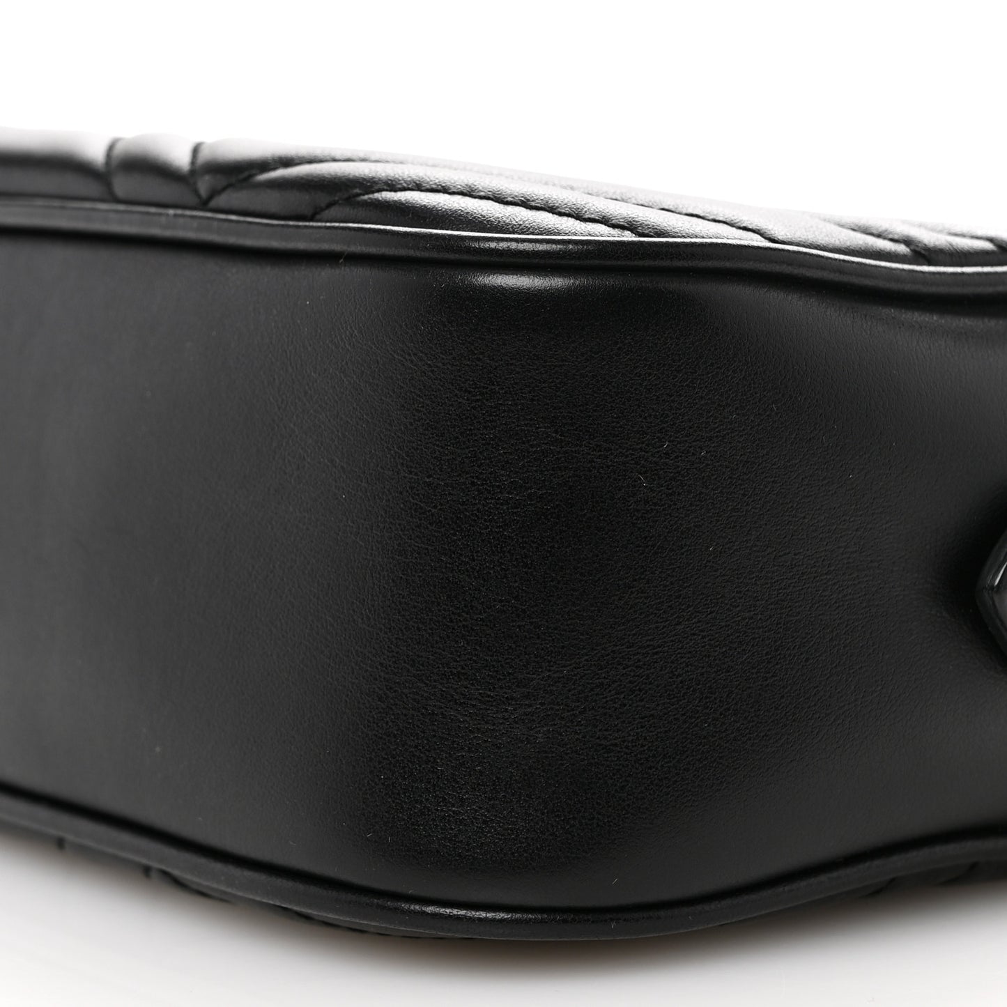 Calfskin Matelasse Small GG Marmont Chain Shoulder Bag Black