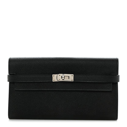 Hermes Epsom Kelly Longue Wallet Black 1 of 11