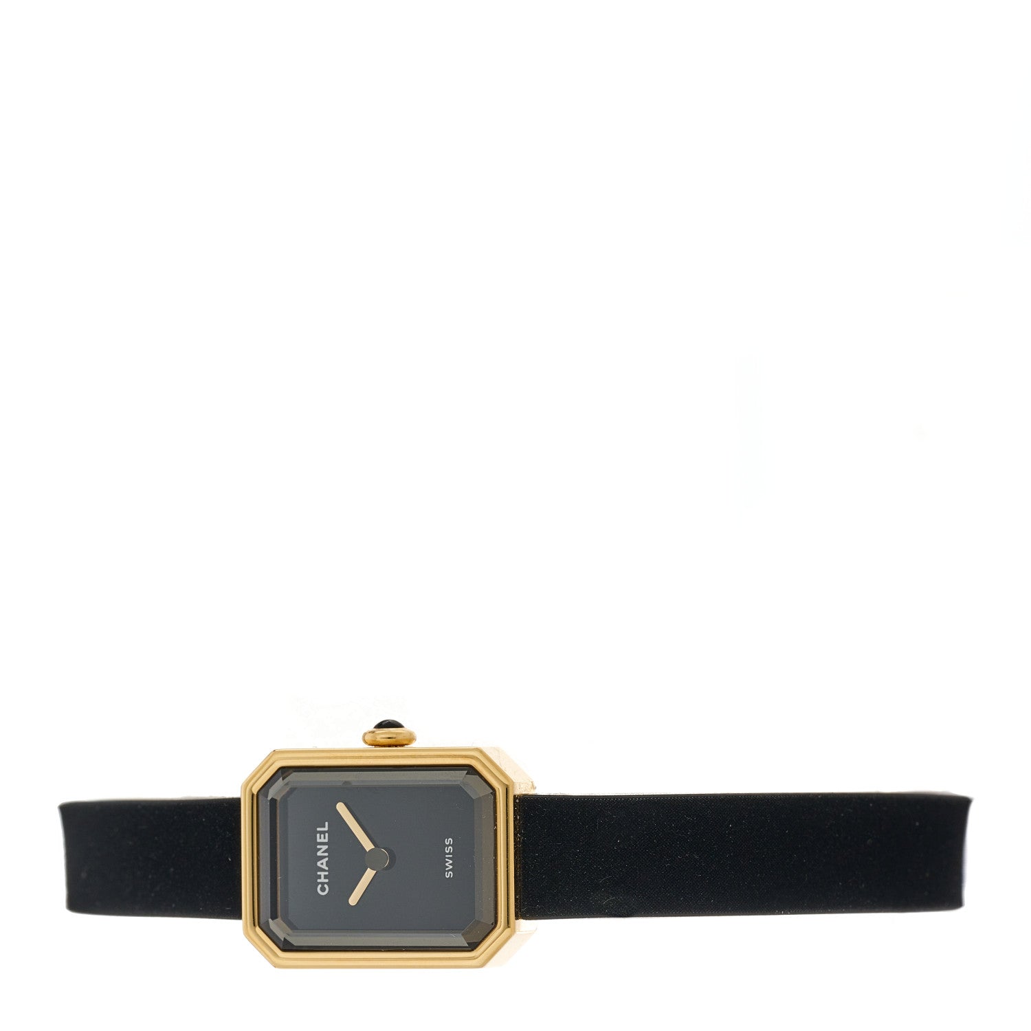 Chanel 18K Yellow Gold Titanium Rubber 20mm Premiere Ribbon Quartz Watch 2 of 5
