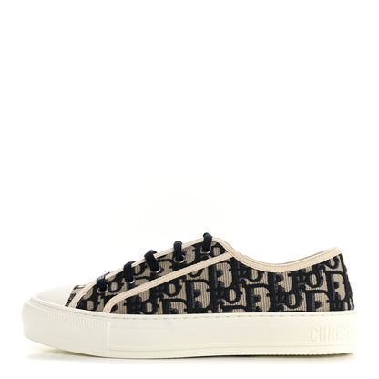 Christian Dior Canvas Oblique Walk'N Dior Low Top Sneakers 39 Deep Blue 1 of 10