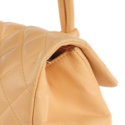 Chanel Calfskin Quilted Large Cambon Flap Beige Black 19 of 21