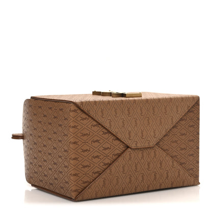 Saint Laurent Calfskin Monogram Take Away Box Dusty Vintage Brown Gold 4 of 11