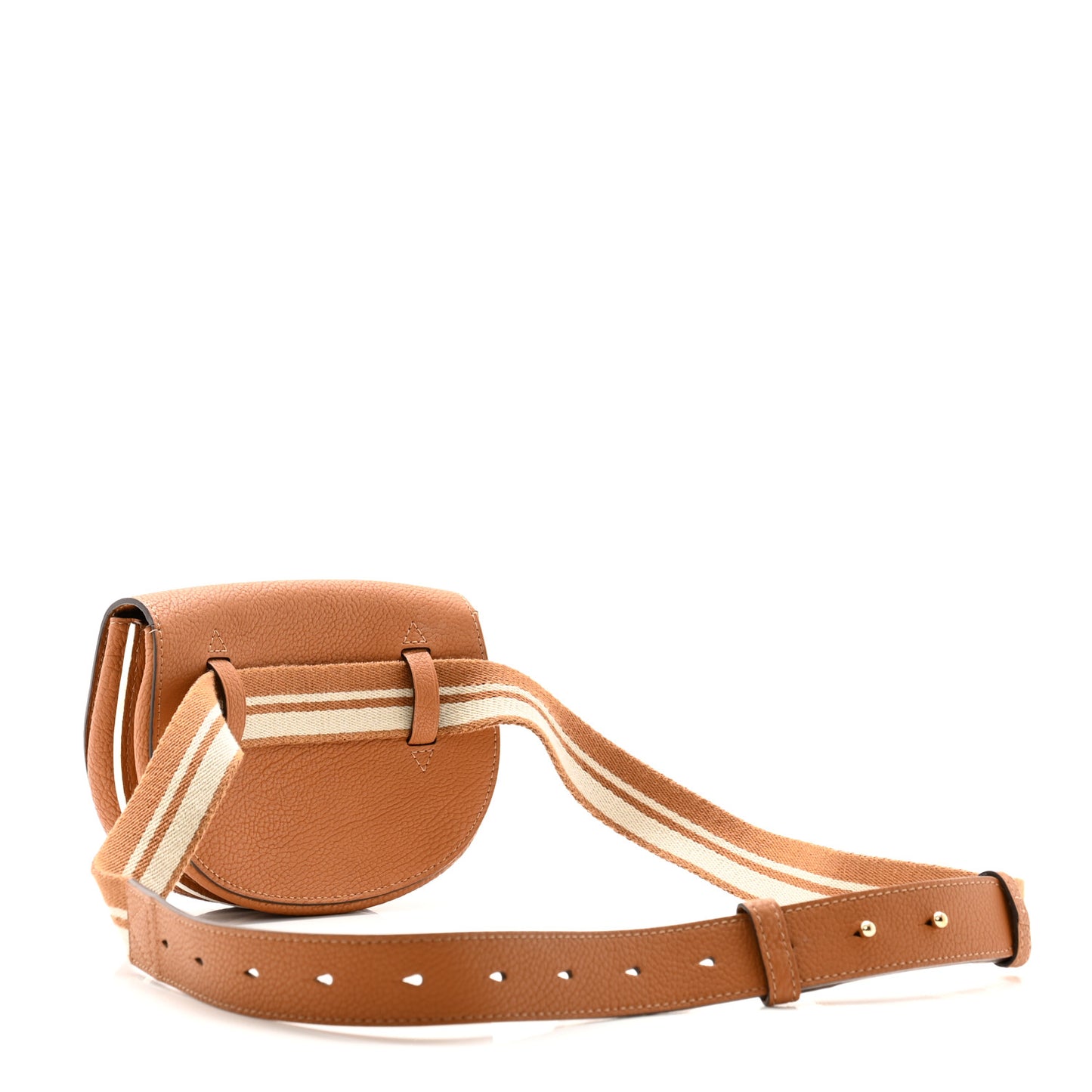 Crispy Calfskin Mini Le Mutin Saddle Belt Bag Vegetal