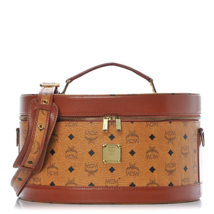 MCM Visetos Vanity Cosmetic Case Cognac 1 of 18