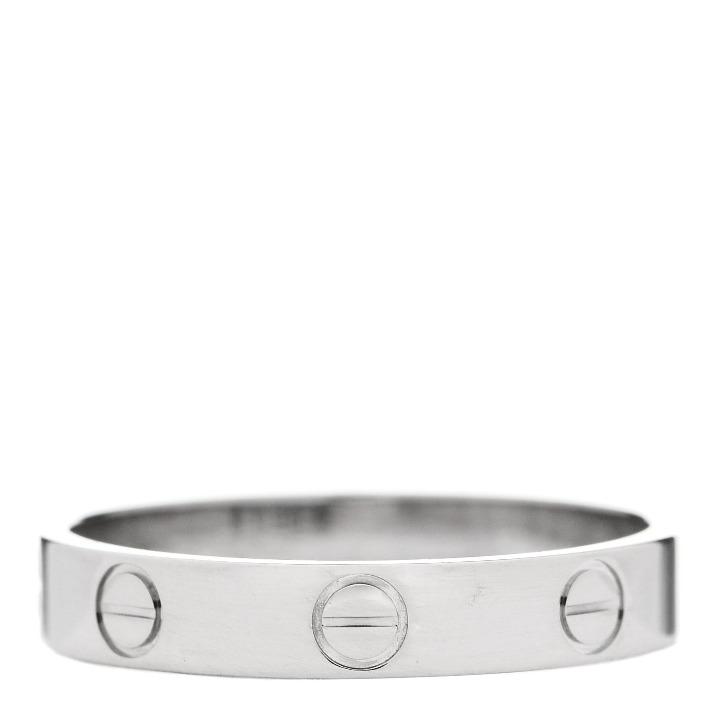 18K White Gold 3.5mm LOVE Wedding Band Ring 56 7.5