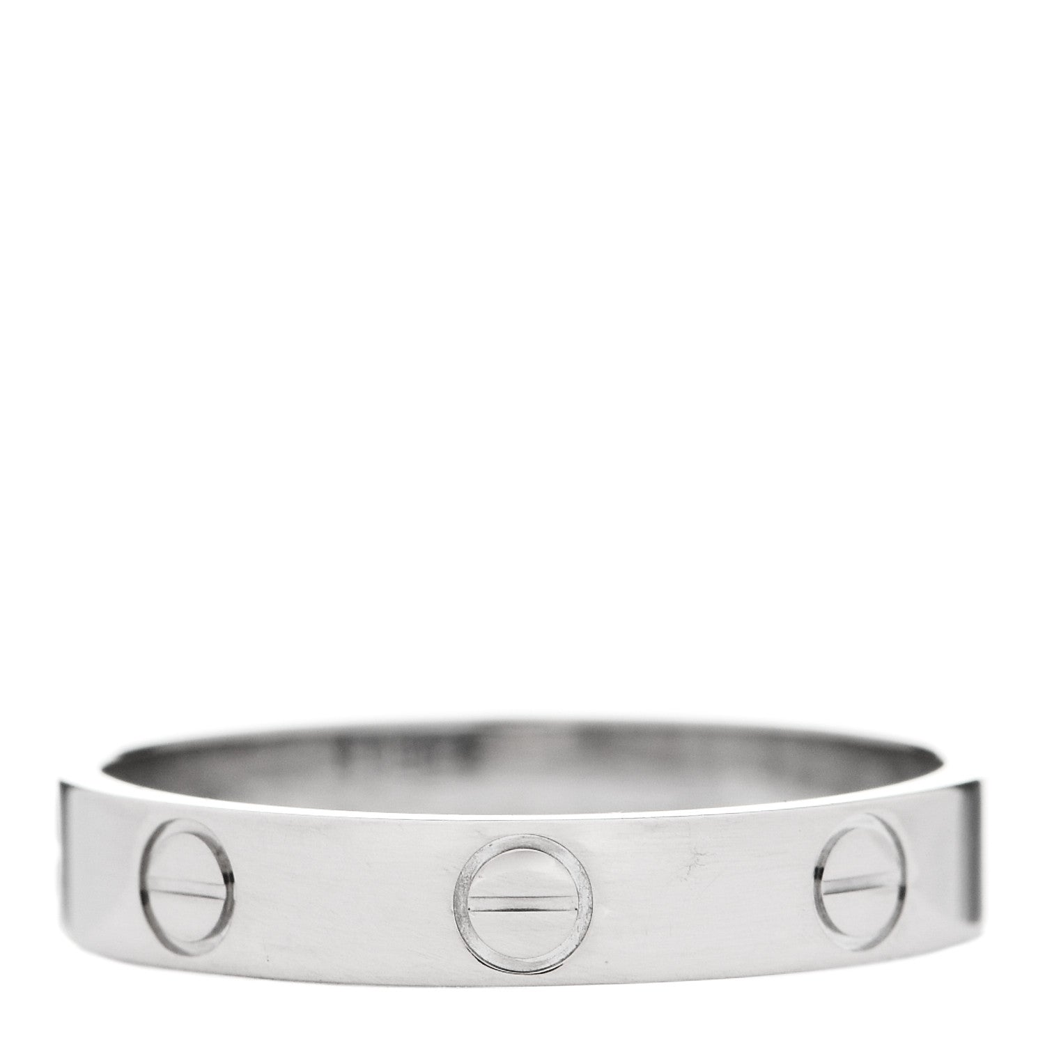 Cartier 18K White Gold 3.5mm LOVE Wedding Band Ring 56 7.5 2 of 3