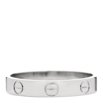 Cartier 18K White Gold 3.5mm LOVE Wedding Band Ring 56 7.5 2 of 3