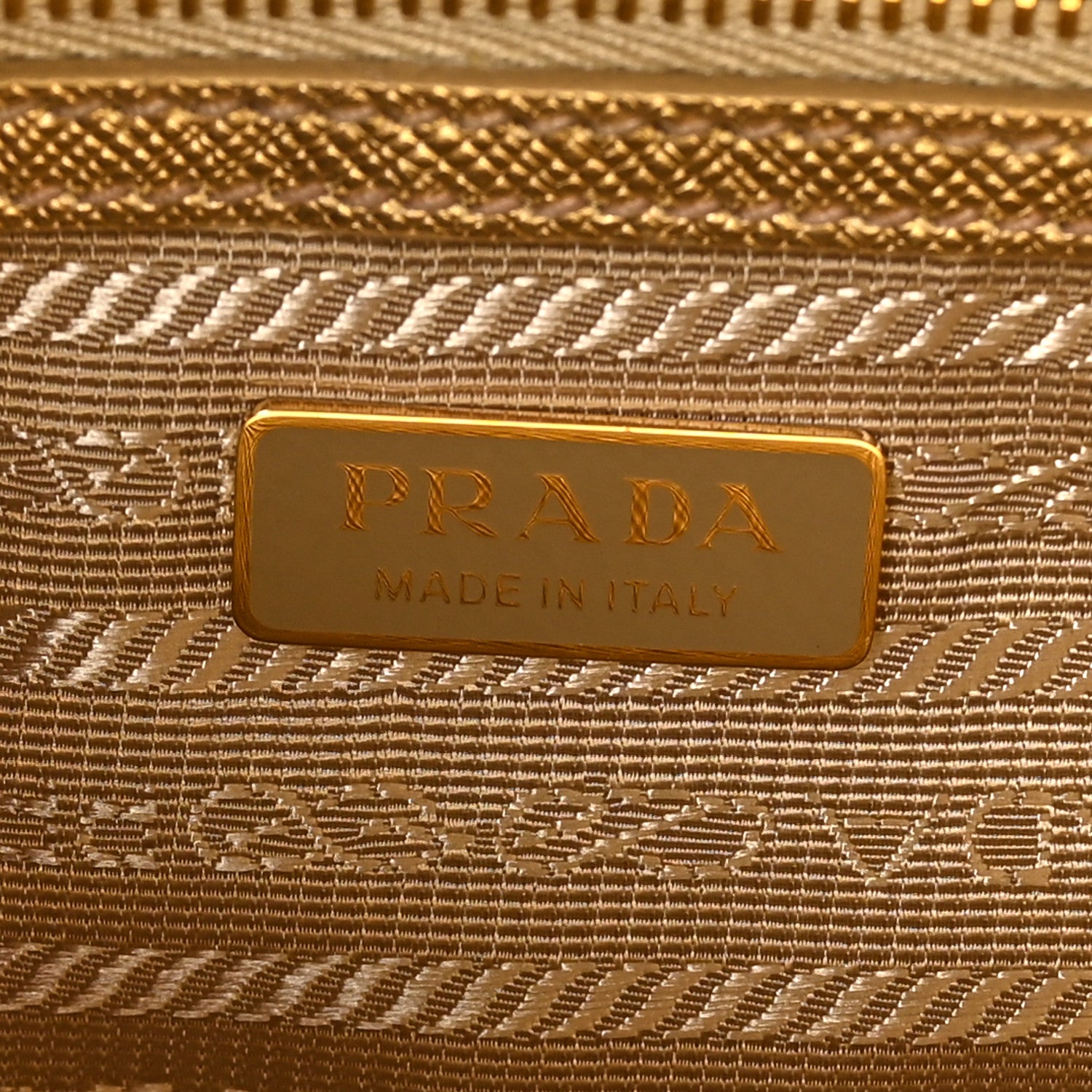 金 Prada Saffiano Lux Mini Galleria Double Zip Tote Platino 1803943