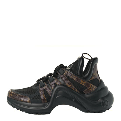 Louis Vuitton Calfskin Patent Monogram LV Archlight Sneakers 40.5 Black 1 of 11