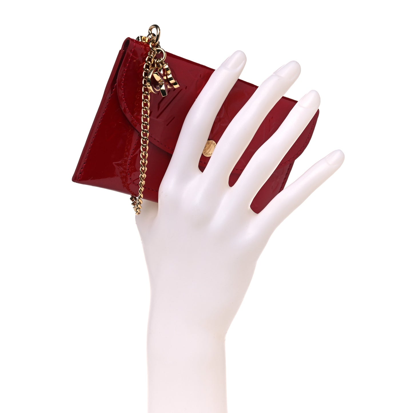 Vernis Envelope Plate Pouch Pomme D'Amour