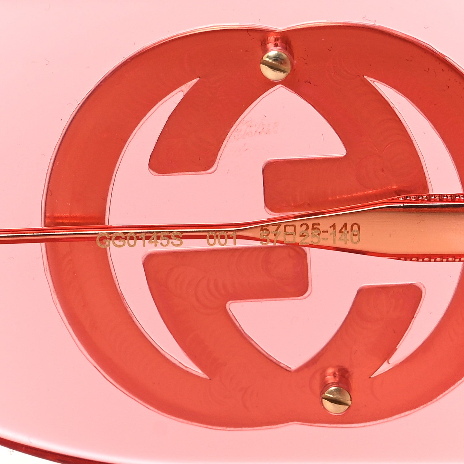 Gucci Acetate Crystal Oversize Sunglasses GG0145S Pink 6 of 7