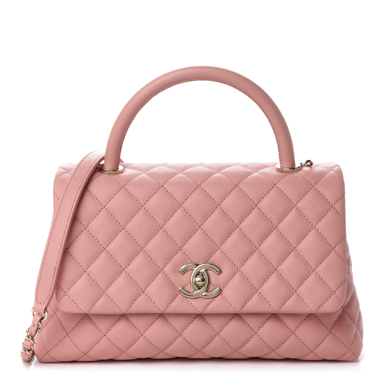 Chanel Caviar Quilted Small Coco Handle Flap Light Pink 1 of 10