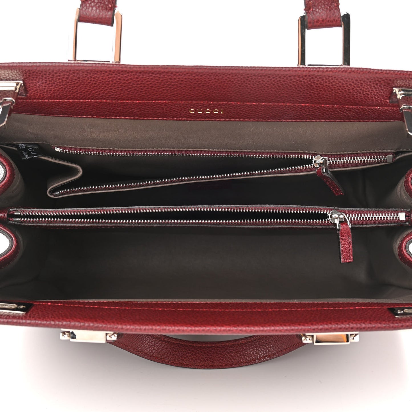 Grainy Calfskin Medium Zumi Top Handle Bag Vintage Bordeaux