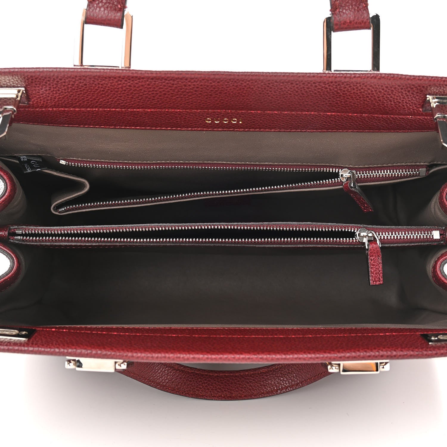 Gucci Grainy Calfskin Medium Zumi Top Handle Bag Vintage Bordeaux 5 of 11