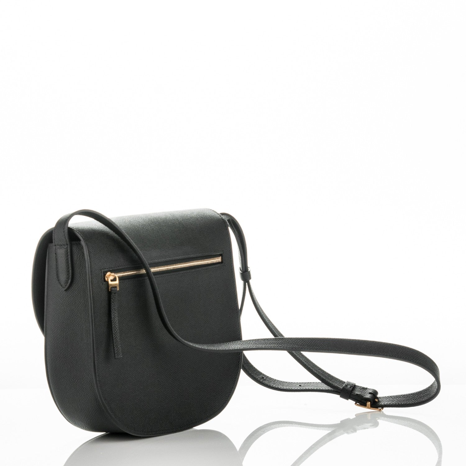 Celine Grained Calfskin Compact Trotteur Black 3 of 6