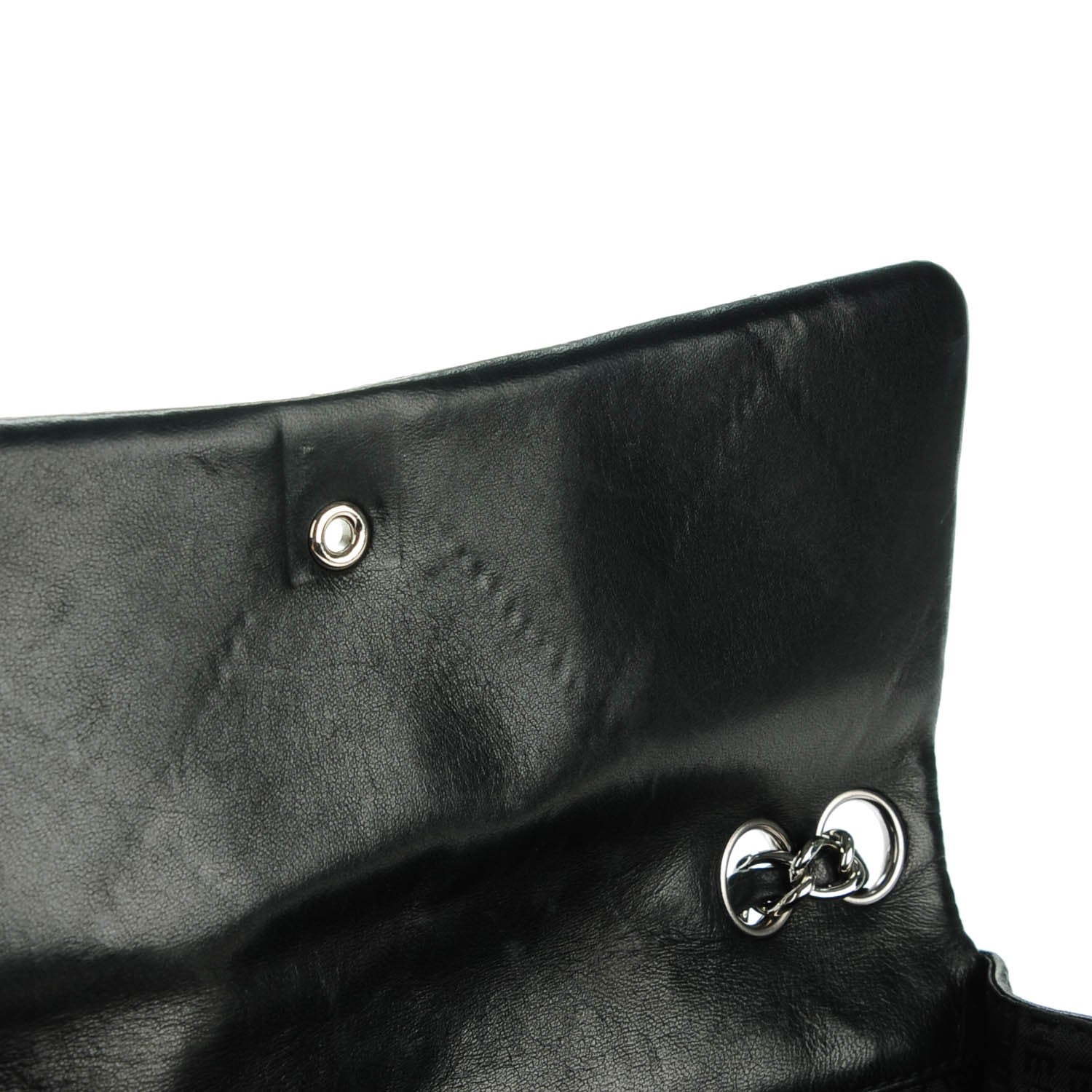 Chanel Lambskin Diamond Stitched CC East West Flap Black 8 of 8