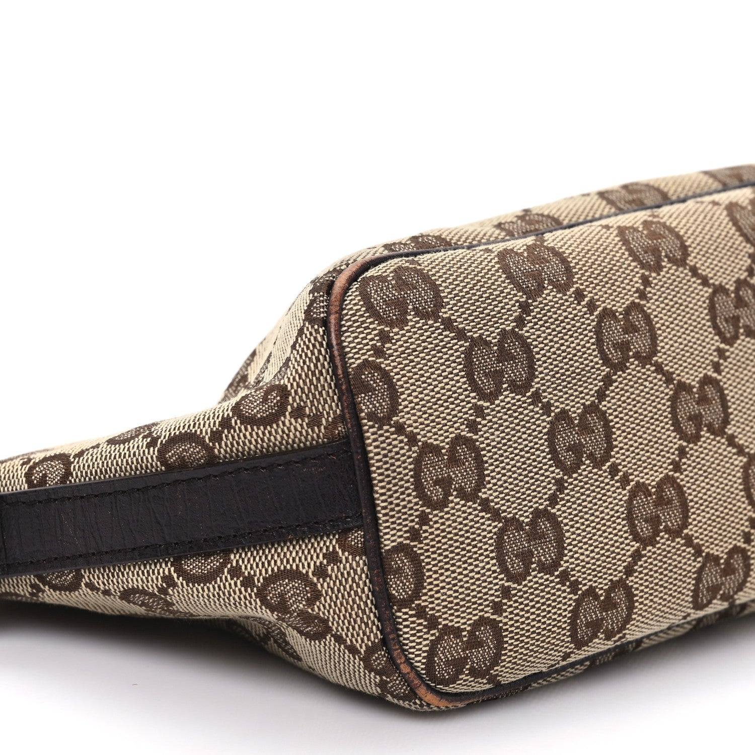 Gucci Monogram Web Boat Pochette Brown 9 of 11