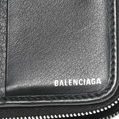 Balenciaga Calfskin Everyday Multi Zip Wallet Black 8 of 10