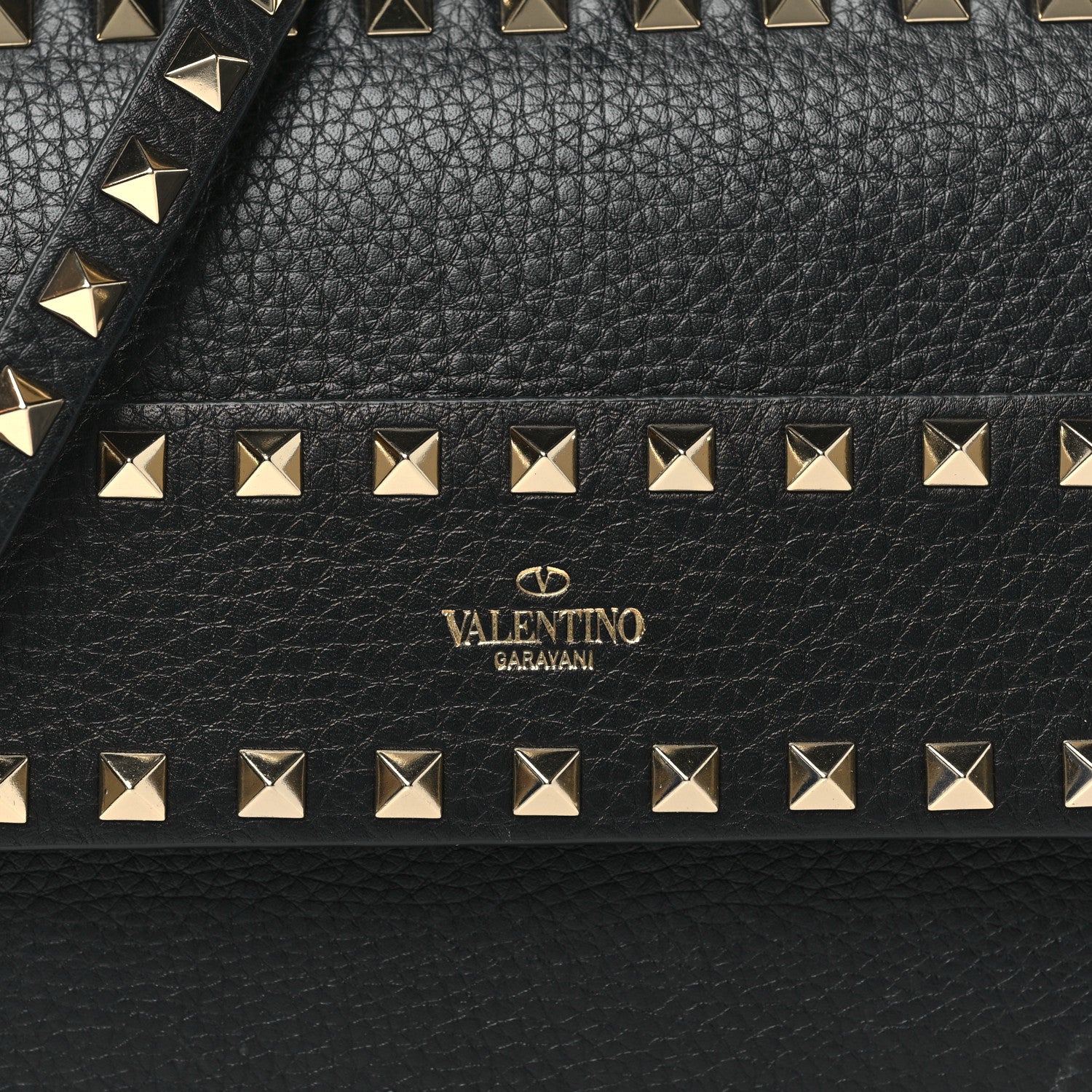 Valentino Garavani Vitello Rockstud Side Slip Crossbody Black 7 of 9