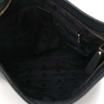 Gucci Guccissima Medium Flat Messenger Bag Black 5 of 10