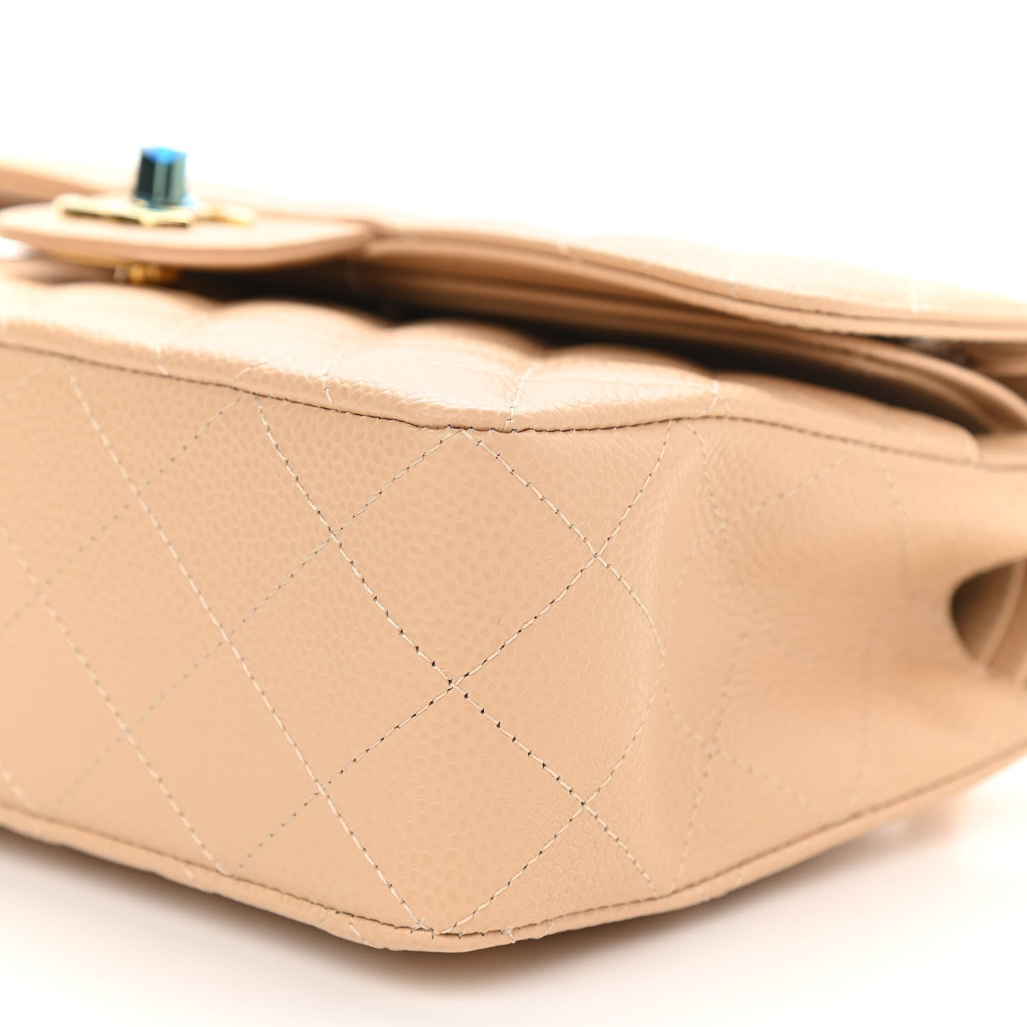 Chanel Caviar Quilted Small Double Flap Beige 10 of 11