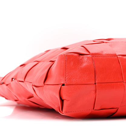 Bottega Veneta Calfskin Maxi Intrecciato Cassette Tote Tomato 10 of 11
