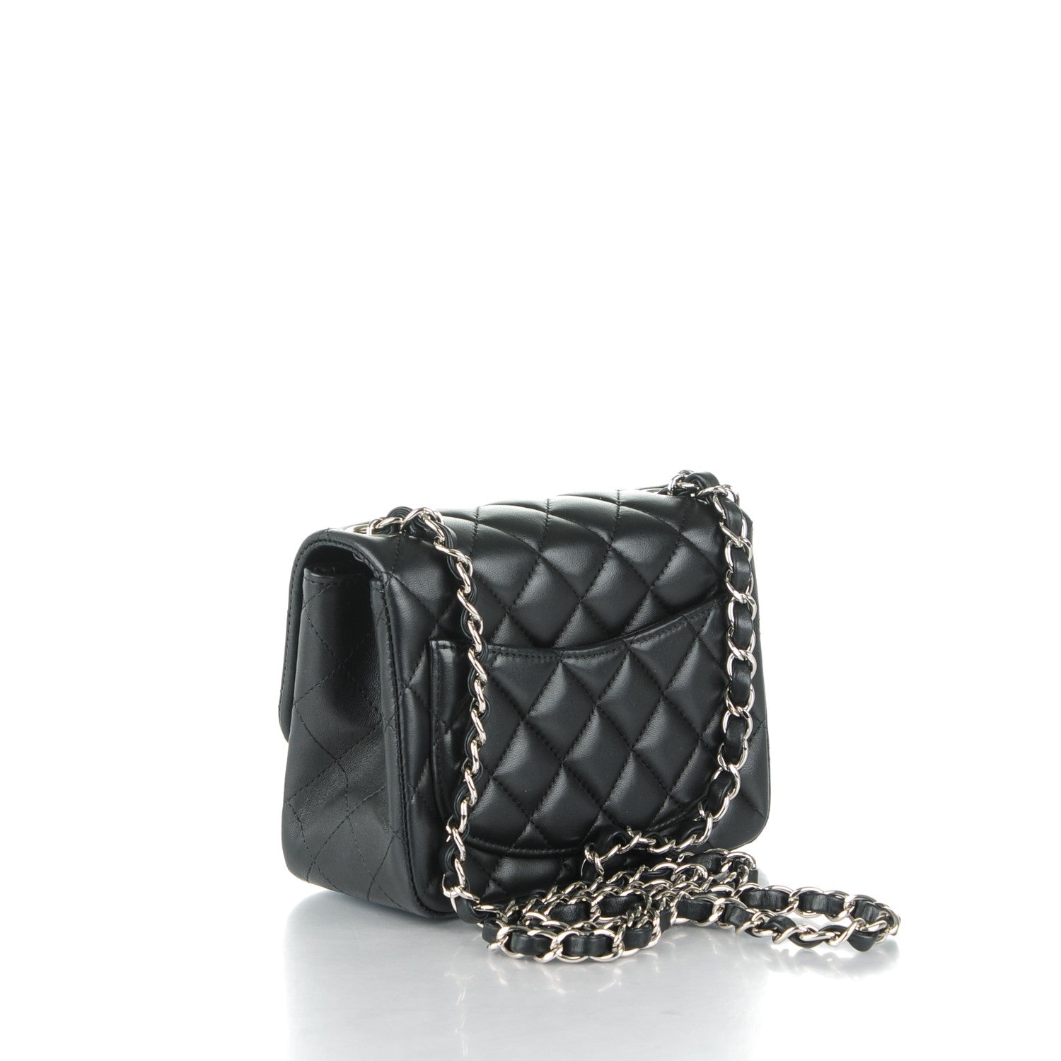 Chanel Lambskin Quilted Mini Square Flap Black 3 of 8