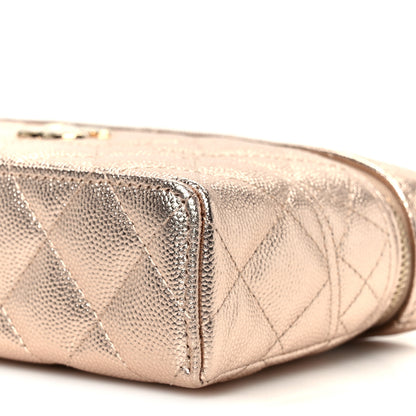 Chanel Metallic Caviar Quilted Trendy Handle Slim Vanity Copper 10 of 11