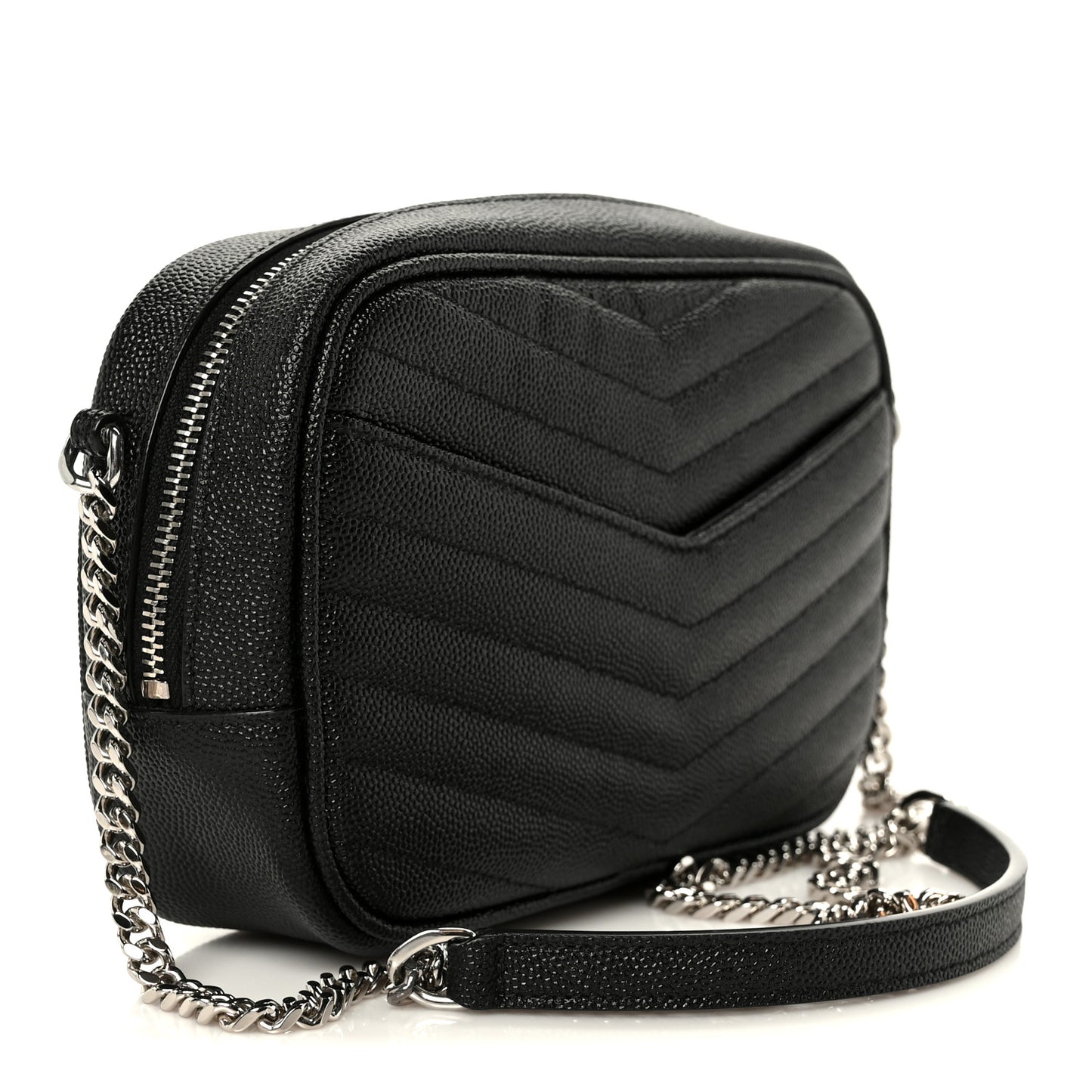 Grain De Poudre Matelasse Monogram Mini Lou Camera Bag Black
